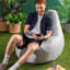 icon Dalton High Back Adult Gaming Indoor Outdoor Bean Bag Chair, Black-92626708