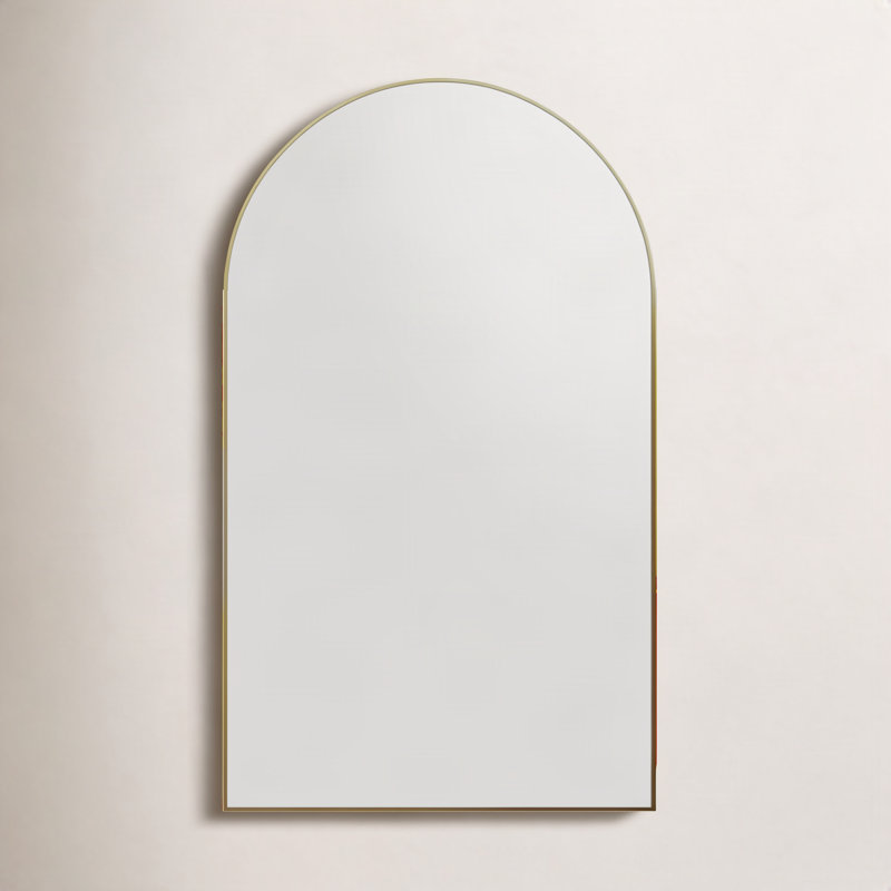 Kira Metal Mirror, Satin Brass, 83" x 48"