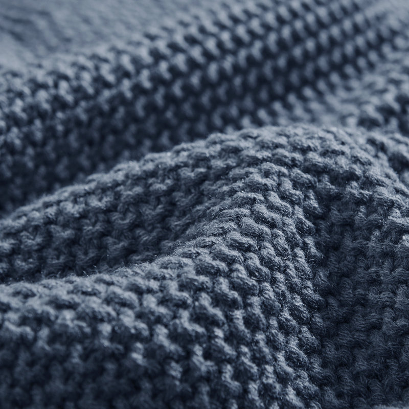 Couverture en tricot Bree, Très grand, Indigo
