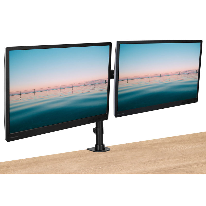 Height Adjustable Universal 2 Screen Desk Mount
