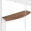Lit mezzanine simple moderne en métal avec bureau, échelle et garde-corps, lit mezzanine