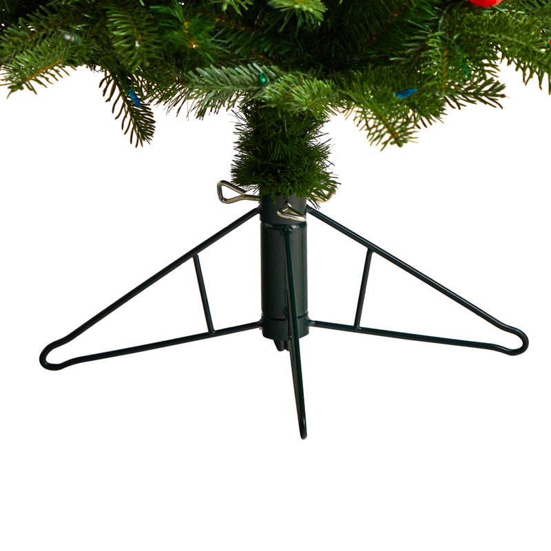 Lighted Artificial Fir Christmas Tree, 5' H