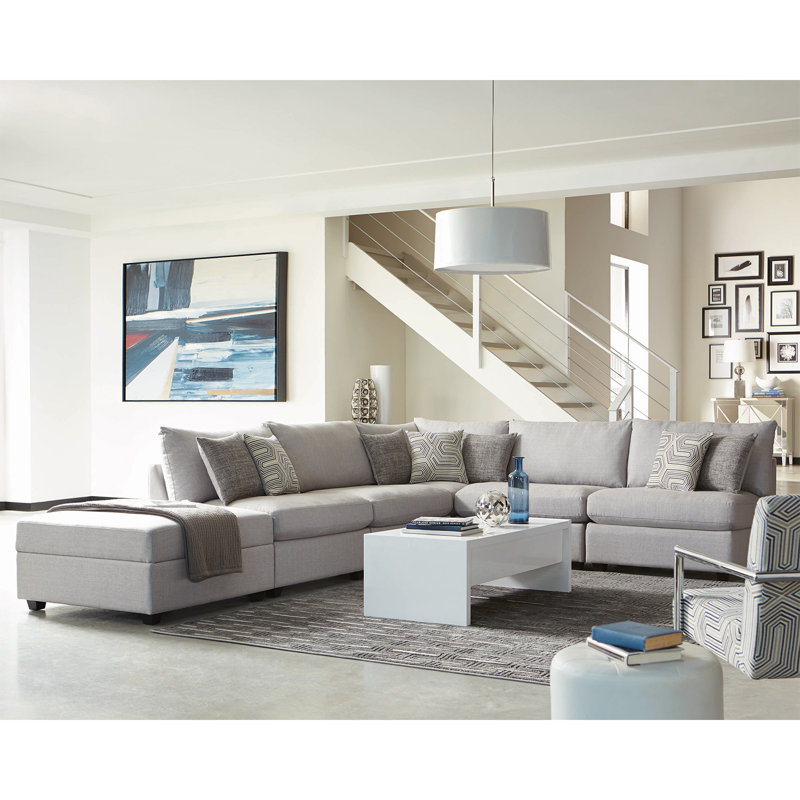 Canapé modulaire de 39 po faisant face à la gauche avec repose-pieds et repose-pieds