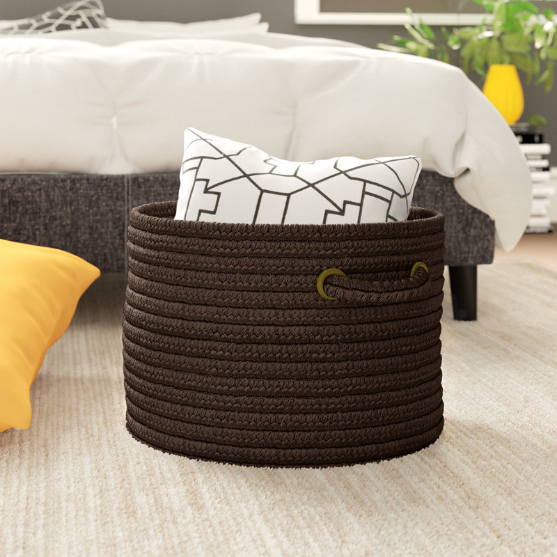 Panier de rangement tressé intérieur / extérieur, H 10 po x l 14 po x P 14 po, Vert menthe