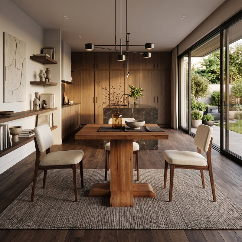 31.5″ Solid Wood Dining Table – Space‑Saving Design
