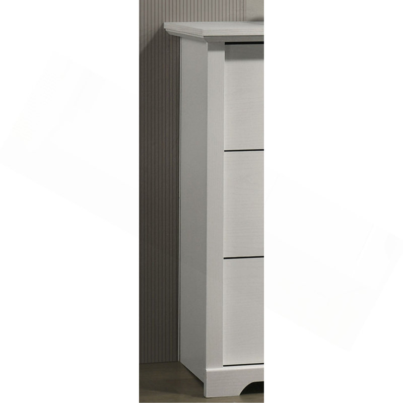 Commode 6 tiroirs avec poignées, Blanc