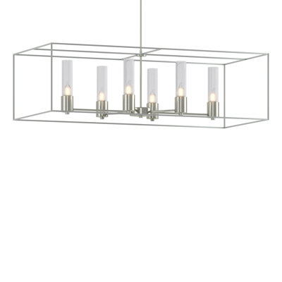 Luminaire suspendu linéaire à 6 lumières pour îlot de cuisine Portico