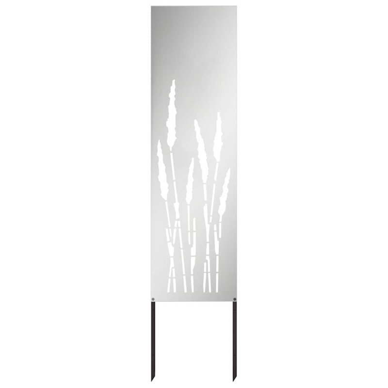 Garden Privacy Screen Olive Green 32 X 140 Cm Cold-Rolled Steel, Silver Galvanised Steel