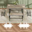 Ensemble de table de salle à manger extensible 5 pièces avec 2 bancs et 2 tabourets-129508799