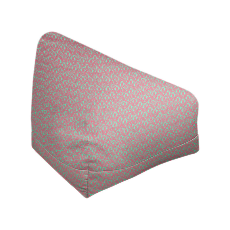 Petite chaise à sacs à billes & Leffel, H 86 po x L 27 po x P 43 po, Rose / vert, Rembourrage poly