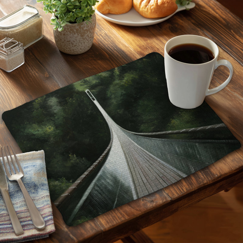 Brown Modern Braided Polyester Placemat - Steep Bridge Decor