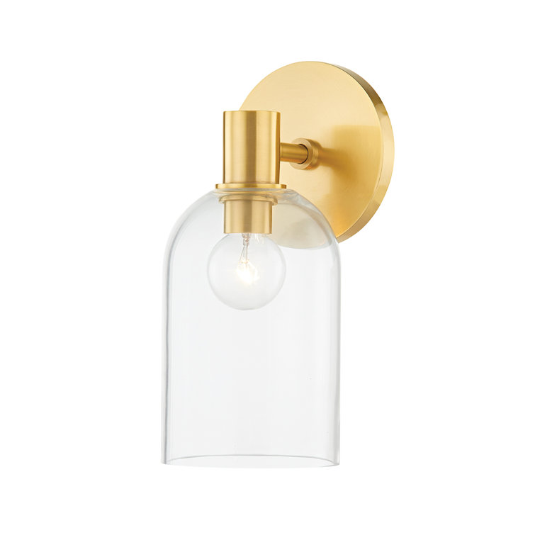 Clementine Single Transparent Dimmable Bath Sconce