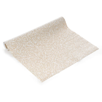 Doublure de tablette Grip Prints, doublures durables et non adhésives, tiroir antidérapant et doublure d'armoire, 18 po x 8 pi, granit beige, paquet de 1 rouleau