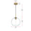 Luminaire suspendu sphérique simple à 1 lumière Snead-33591607-92416217-33559756