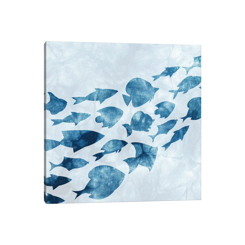 School Of Fish I by Kimberly Allen - Wrapped Canvas Print, 45.72cm H x 45.72cm W x 1.905cm D