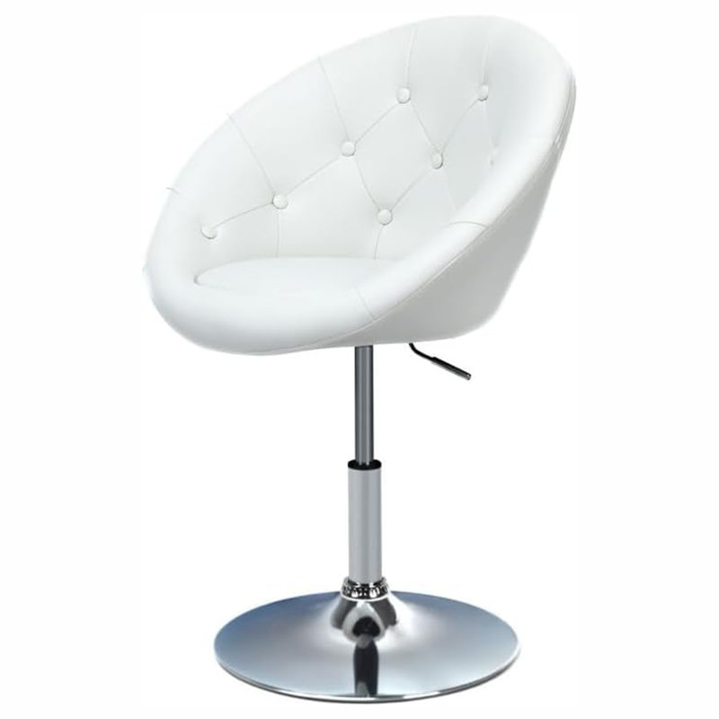 Swivel Counter Stool, White