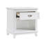 Table de chevet blanche 1pc avec tiroir de rangement et tablette inférieure-129598556
