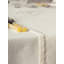 Ensemble de nappe écru (8 pièces) | 100% polyester et mélange de coton, nappe 69 x 94, tapis de couloir 15,7 x 55,1, serviettes 16 x 16 | Lavable à la machine, repassage à basse température | Élégant et durable pour la décoration de salle à manger-114282712-114282706-114282711