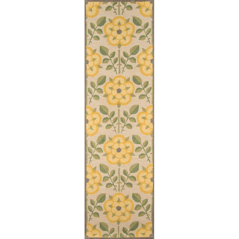Dottie Hand Tufted Wool Floral Indoor Rug, Runner 2'3" x 8'