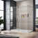 60" W X 36" D X 72" H Frameless Sliding Shower Enclosure With 3/8" Clear Tempered Glass, Brushed Nickel