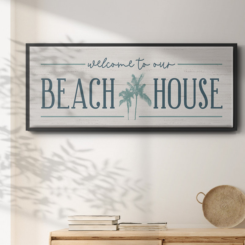 Our Beach House - Toile encadrée, H 12 po x l 30 po