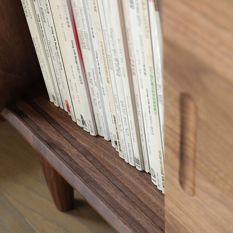 Petite bibliothèque rétro de style japonais, Marron foncé