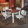 Kee Square Breakroom Table Top, 4 Zeng Stack Chairs