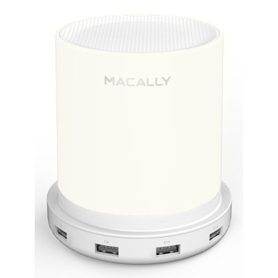 USB Lamp with 4 Fast Charging Ports and Touch Control Bedside Dimmable Nightstand Night Light