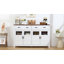Almus 55'' Sideboard with 4 Glass Doors, 2 Large Drawers and Adjustable Shelves-1669773
