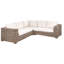 Garden Corner Sofa with Ottoman 5 Seater RINELLA Grey