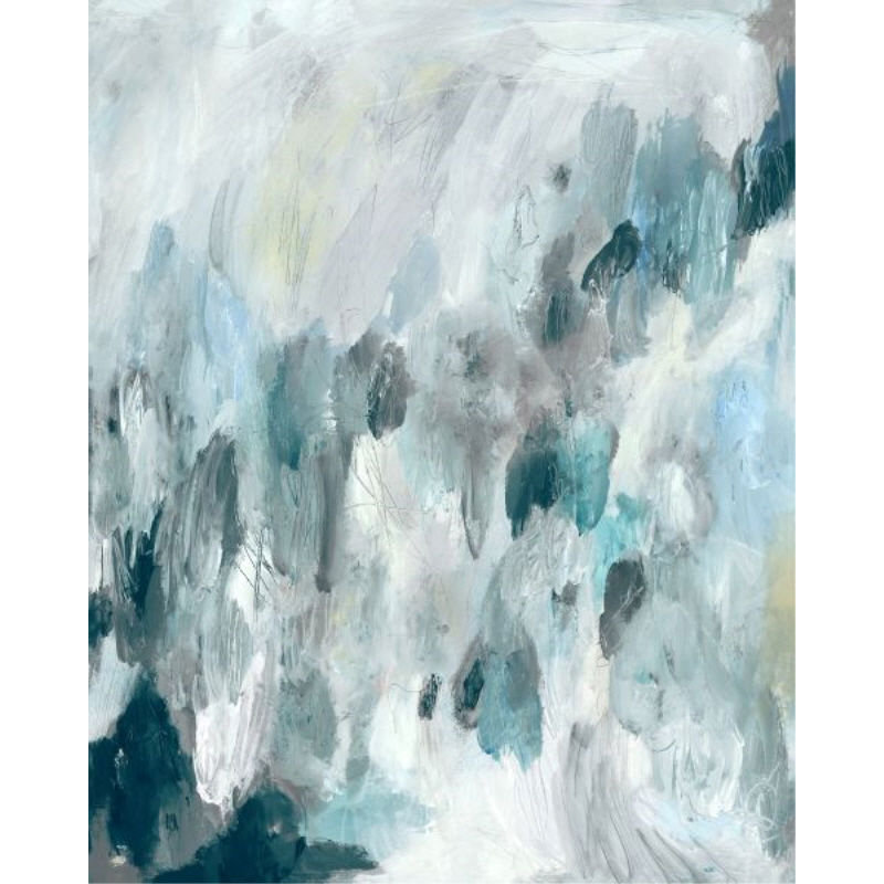 Blue Musings II Painting by Emma McCartney, Image Brush Gel, 50" H x 40" W