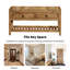 Banc de rangement en bois massif récupéré avec tablettes de rangement-933799173