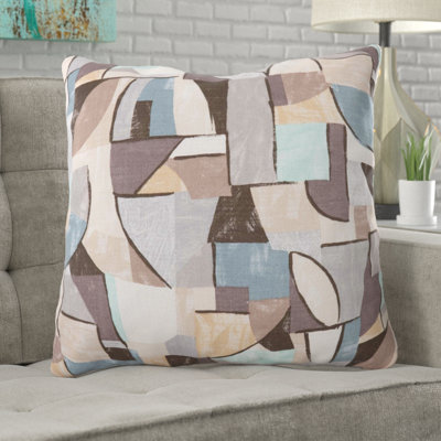 Pablo Geometric Cotton Blend Reversible Throw Pillow