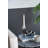 Black and Clear Glass Taper Candle Holder - 2" x 2" x 8" - Black, Clear