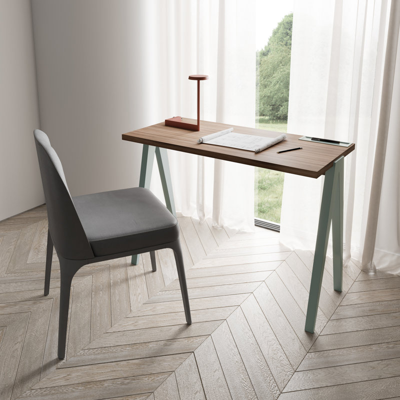 Gundrath Solid Wood Writing Desk, Green, Walnut