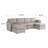 6 Piece U-shaped Modular Fabric Sectional-985992494