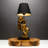 Glamorous Table Lamp with Metal Base, Black & Gold | 22.8 x 22.8 inches Cap, 22.4 inches Height | On/Off Switch on Cable, CE Certified, E27 Max 40W Socket | Perfect for Modern Home Decor, Stylish & Functional Design