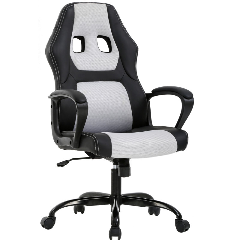 Gaming Chair Ergonomic Office Chair Computer Chair with Lumbar Support Ergonomic Pu Leather Adjustable Height Executive Chair for Women Men and Adults