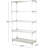 Cole And Grey Acrylic Plastic Rectangle 5 Tier Shelving Unit With Silver Frame Supports