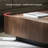 High-End Square Walnut Coffee Table with Hidden Storage and Metal Base, Pre-Assembled