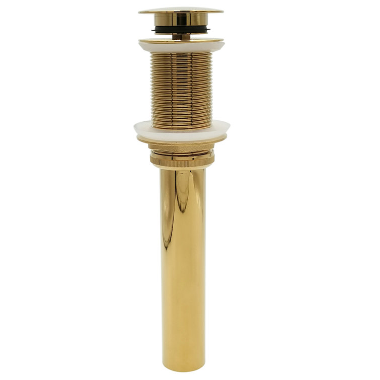 Push pop-up sink drain without Overflow