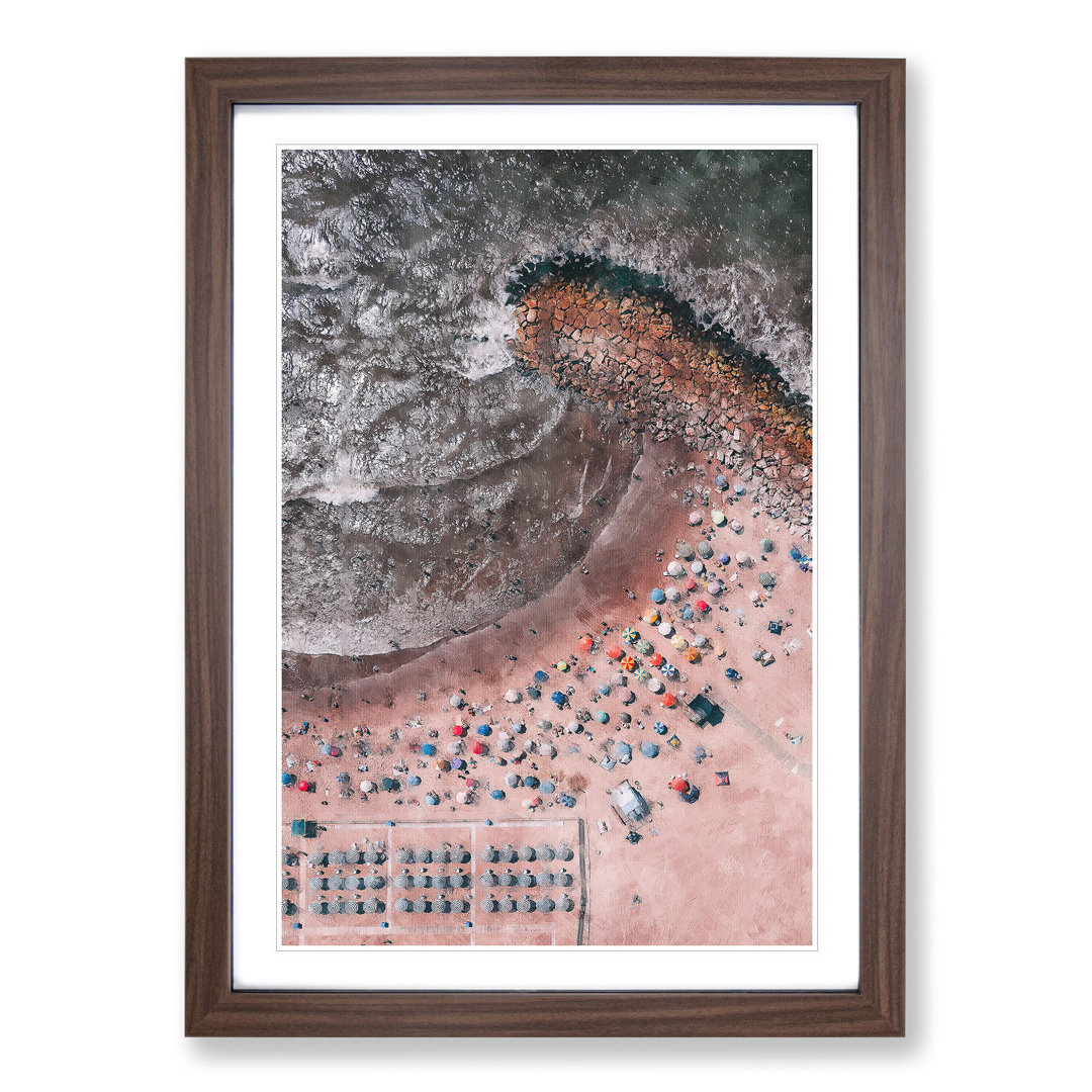 Mar Del Plata Beach in Argentina - Framed Print