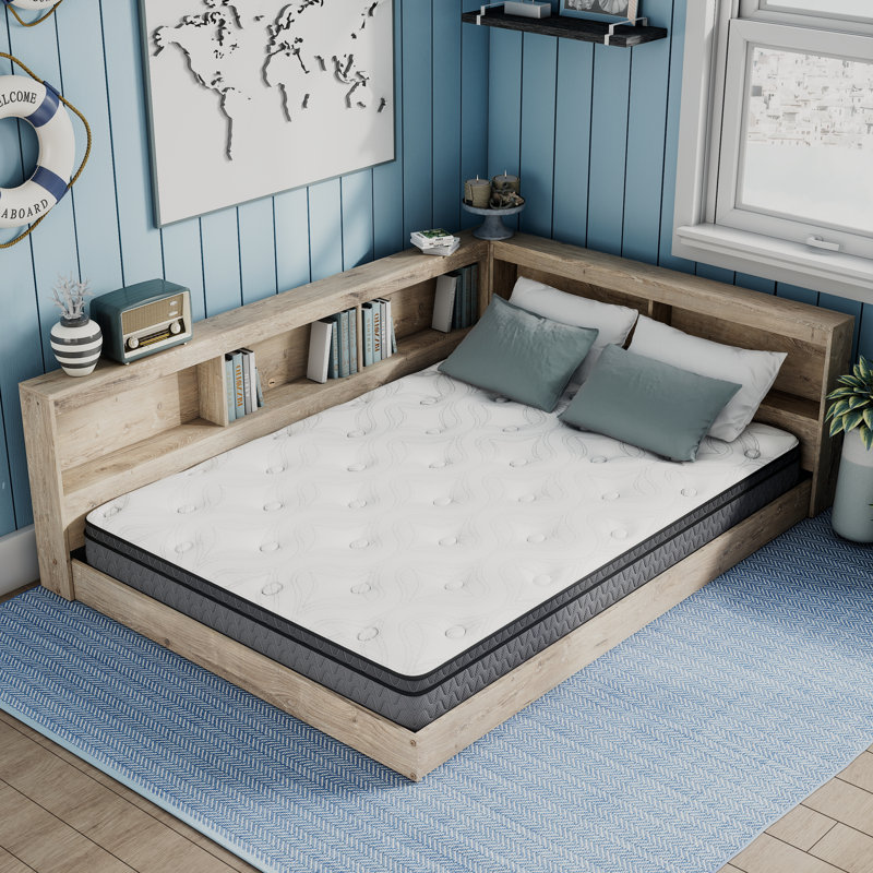 Karnova Platform Bed with Bookcase | Stylish & Functional