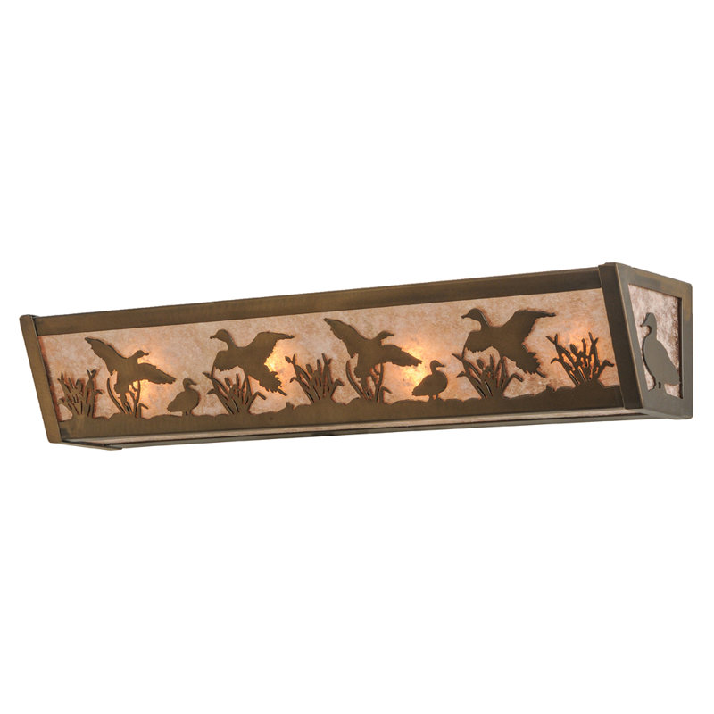 Rustic Lodge 4 - Light Bath Bar, Antique Copper, Silver