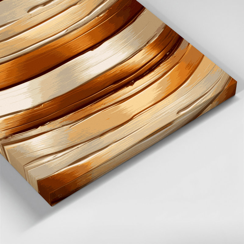 Art mural sur toile brun clair DiagonalStripes, H 16 po x l 16 po