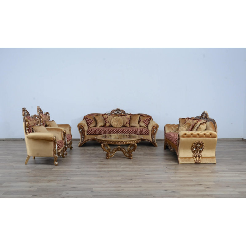 New Emperador II 3 - Piece Tufted Velvet Living Room Set