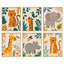 Safari Jungle Animal, ensemble de 6 reproductions d'art encadrées par des animaux-119347185-119347184