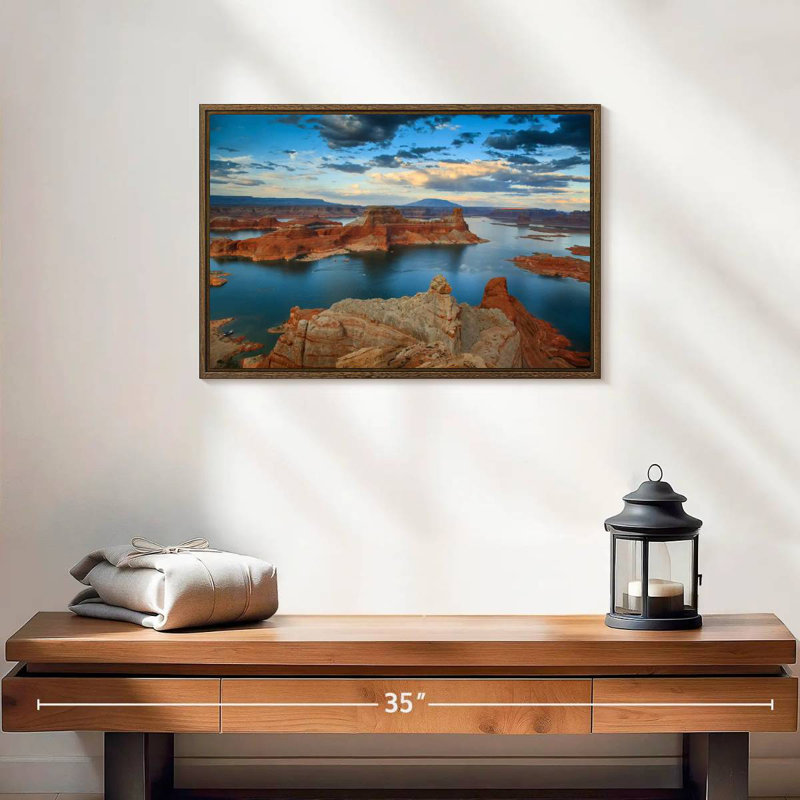 Vue du point d'Alstrom, 19 po x 13 po, Cadre flottant noyer