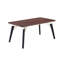 Gualtier 4 Person Dining set - a Rectangular Wooden Dining Table with Metal Legs and a Set of 4 Quilted Velvet Dining Chairs for Dining Room - Modern Dining Table Set-542423258-542423261-746159999