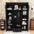 Modern Hall Tree with Ample Storage and Adjustable Shelves-722798713